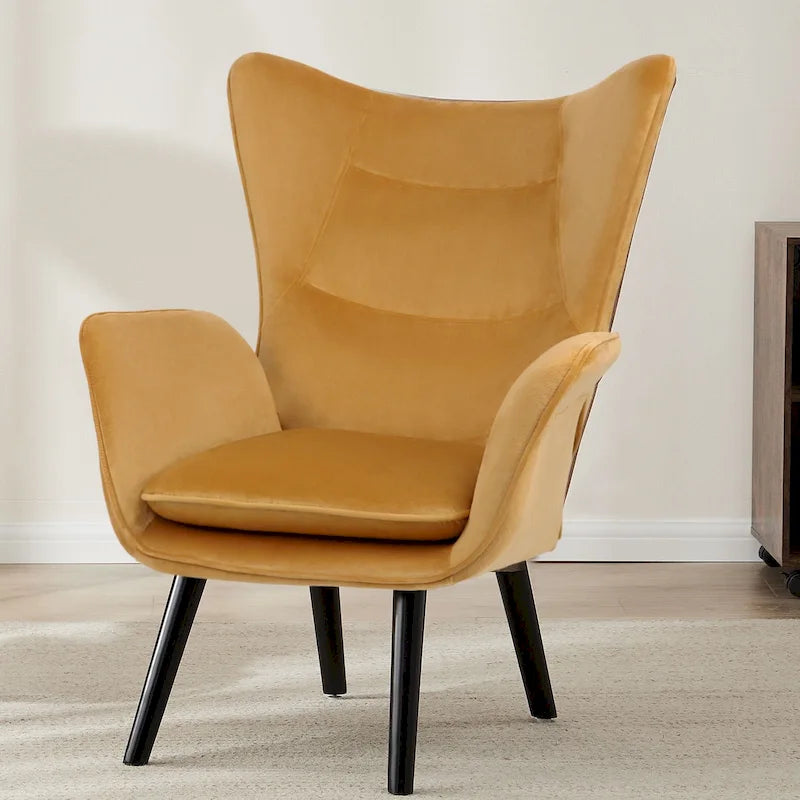 Fauteuil d'appoint capitonné à oreilles