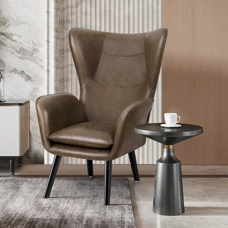 Fauteuil d'appoint capitonné à oreilles