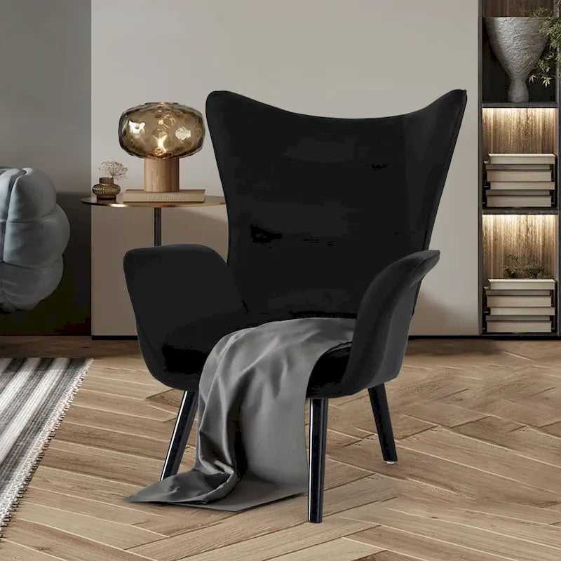 Fauteuil d'appoint capitonné à oreilles