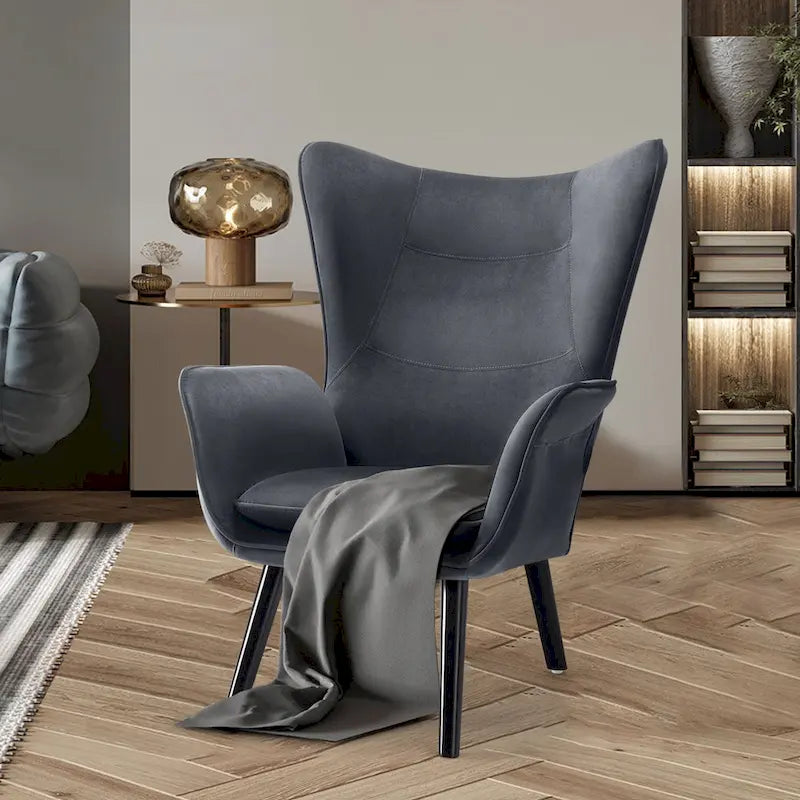Fauteuil d'appoint capitonné à oreilles