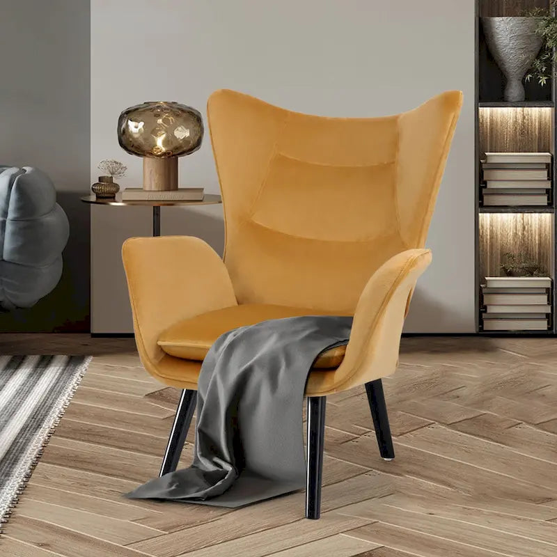 Fauteuil d'appoint capitonné à oreilles