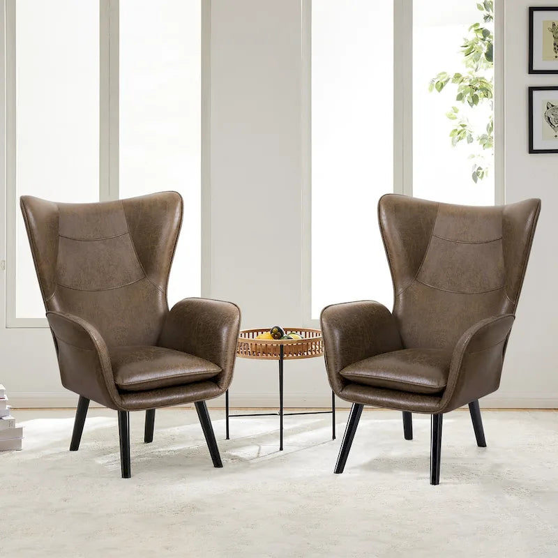 Fauteuil d'appoint capitonné à oreilles