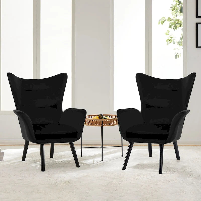 Fauteuil d'appoint capitonné à oreilles