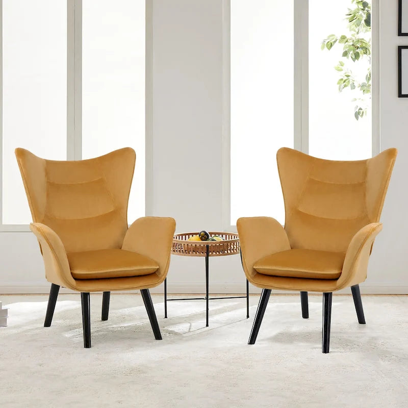Fauteuil d'appoint capitonné à oreilles