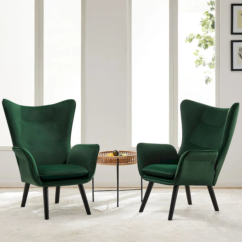 Fauteuil d'appoint capitonné à oreilles