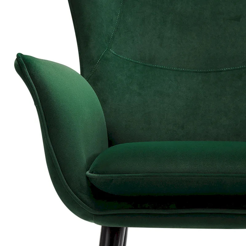 Fauteuil d'appoint capitonné à oreilles