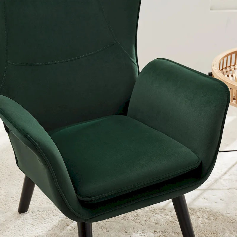 Fauteuil d'appoint capitonné à oreilles
