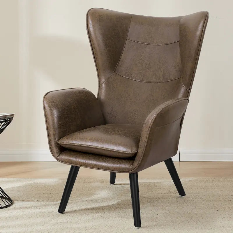 Fauteuil d'appoint capitonné à oreilles