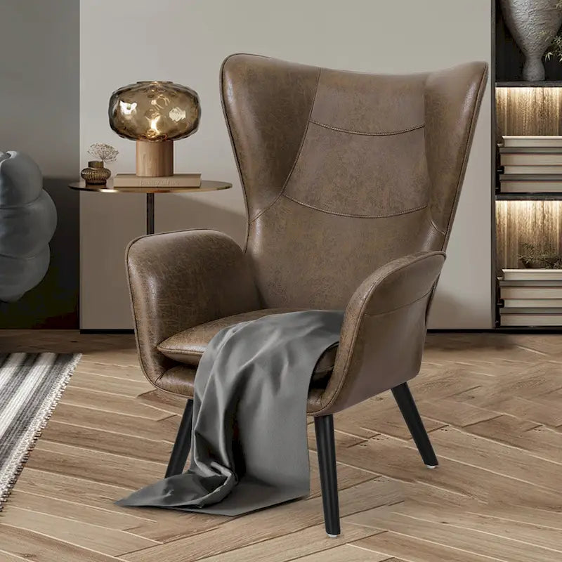 Fauteuil d'appoint capitonné à oreilles