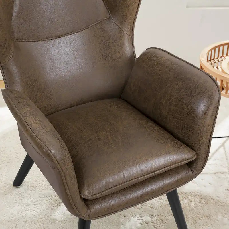 Fauteuil d'appoint capitonné à oreilles