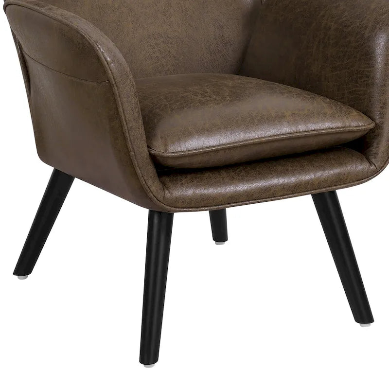 Fauteuil d'appoint capitonné à oreilles