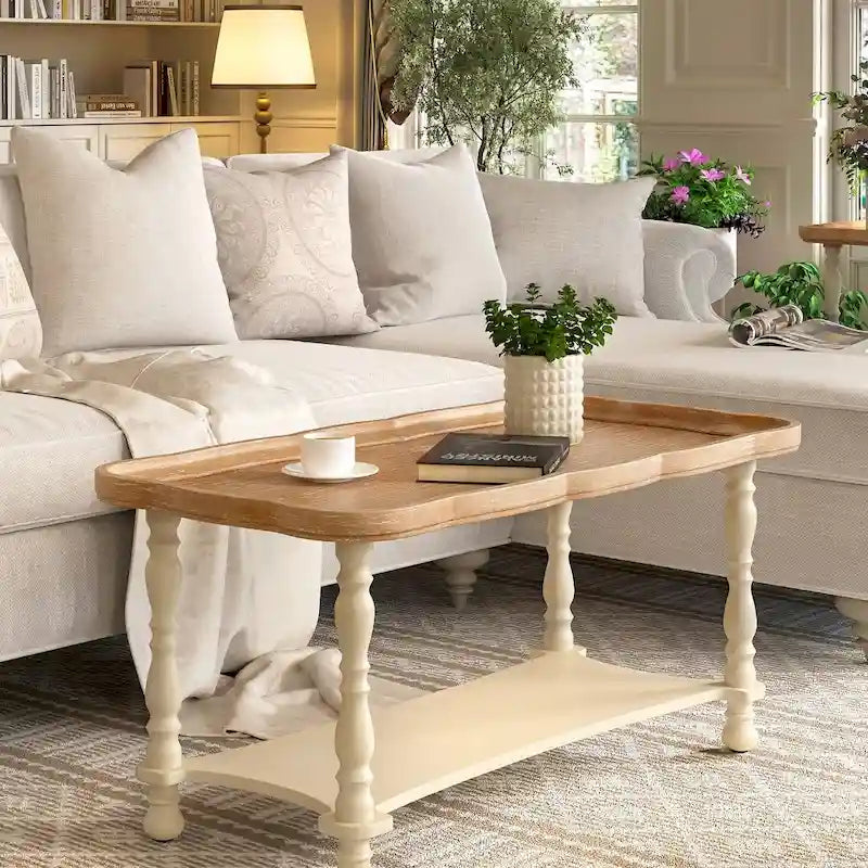 Table basse et étagère de ferme française