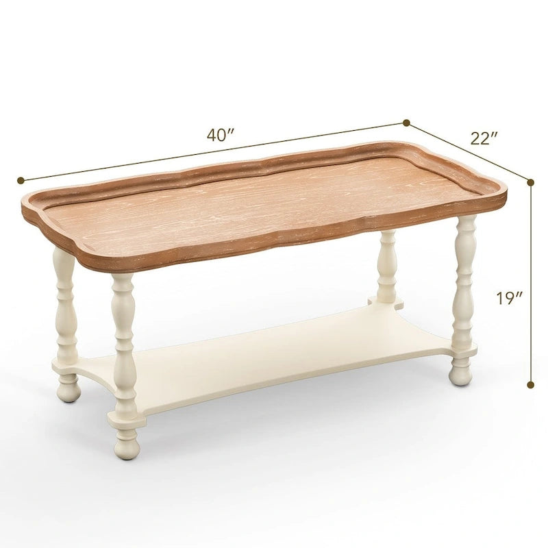 Table basse et étagère de ferme française