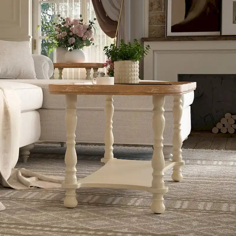 Table basse et étagère de ferme française