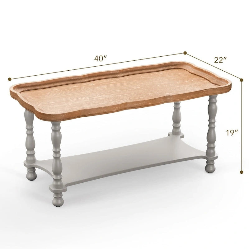 Table basse et étagère de ferme française