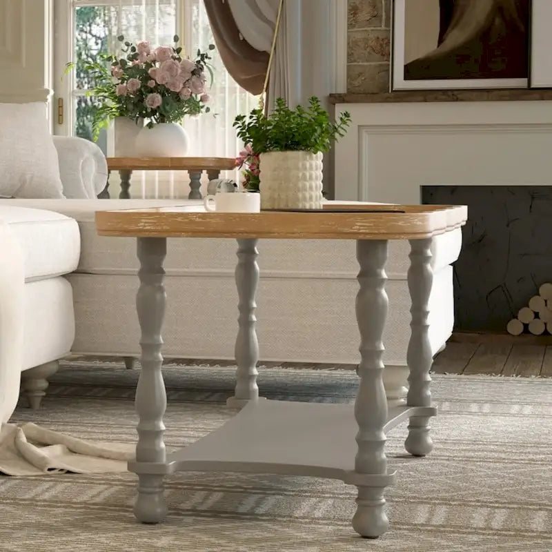 Table basse et étagère de ferme française