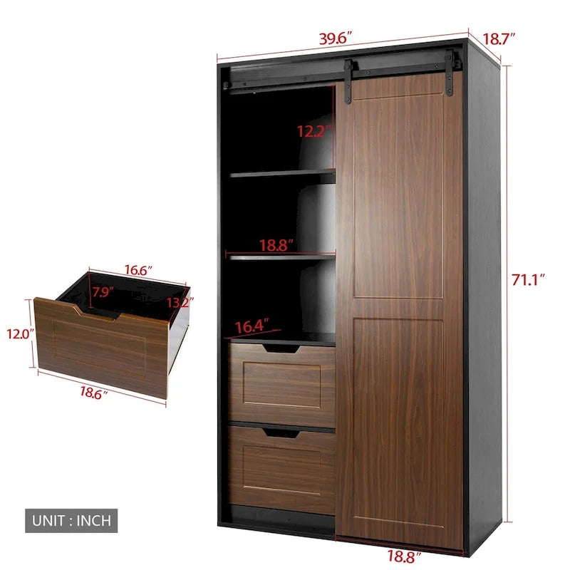 Armoires et meubles de rangement style porte de grange classique