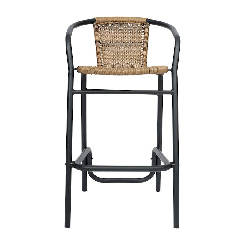 Tabourets de bar en rotin d'intérieur/d'extérieur