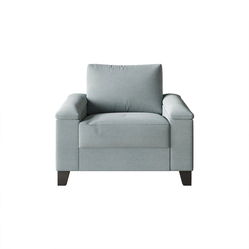 Fauteuil en lin rembourré de style simple