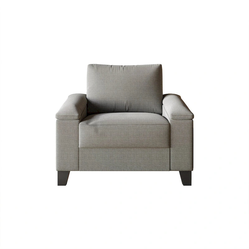 Fauteuil en lin rembourré de style simple