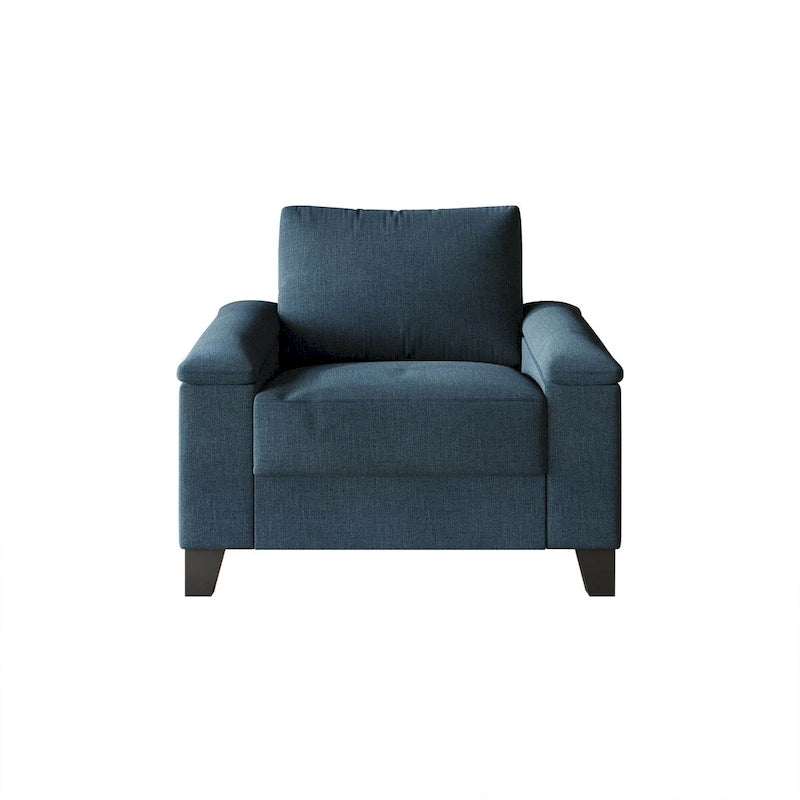 Fauteuil en lin rembourré de style simple