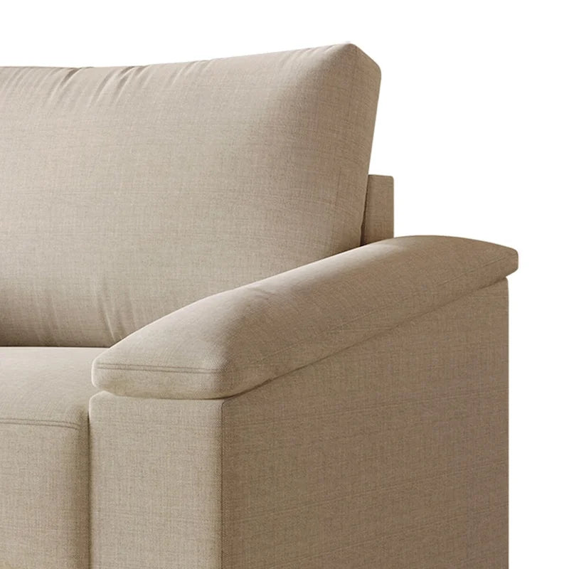 Fauteuil en lin rembourré de style simple