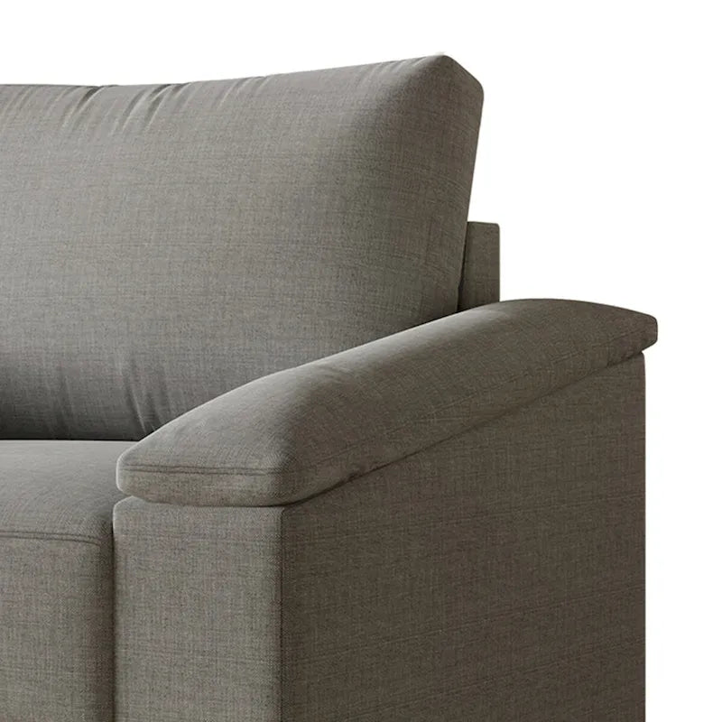 Fauteuil en lin rembourré de style simple