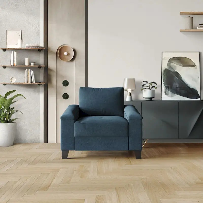 Fauteuil en lin rembourré de style simple