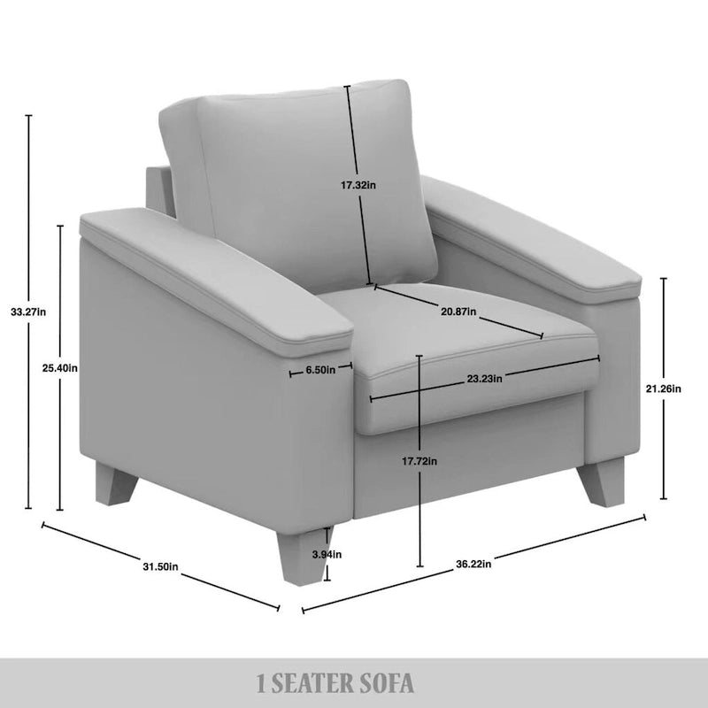 Fauteuil en lin rembourré de style simple