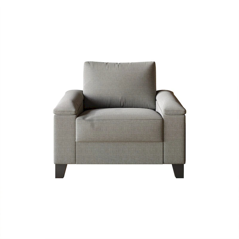 Fauteuil en lin rembourré de style simple