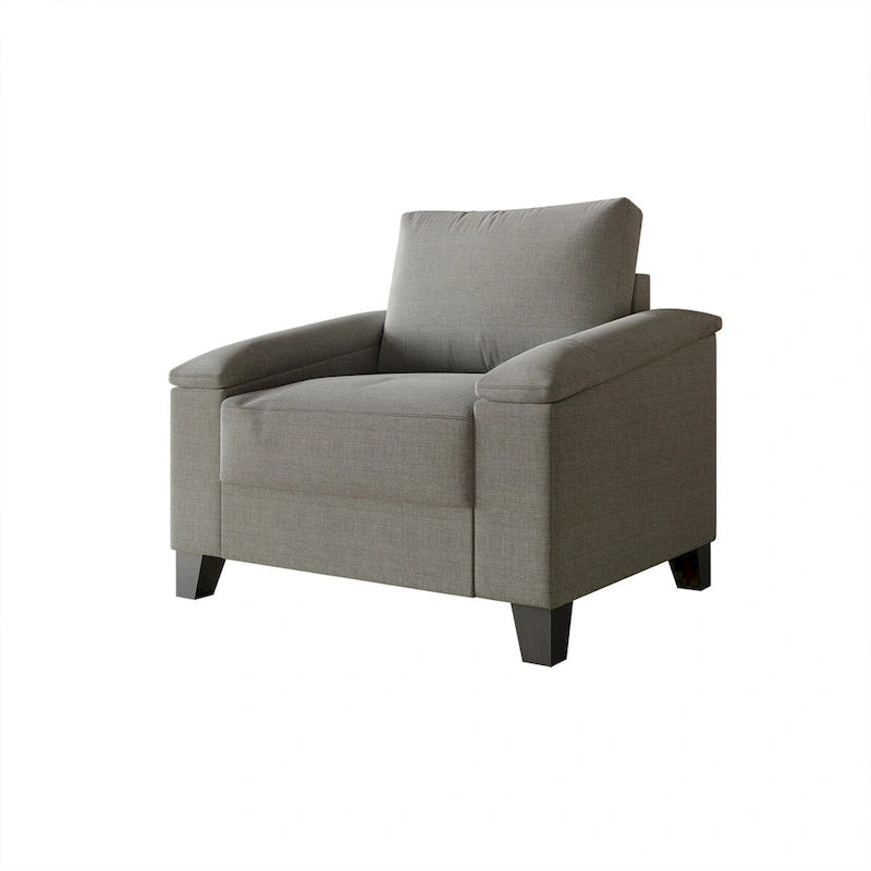 Fauteuil en lin rembourré de style simple