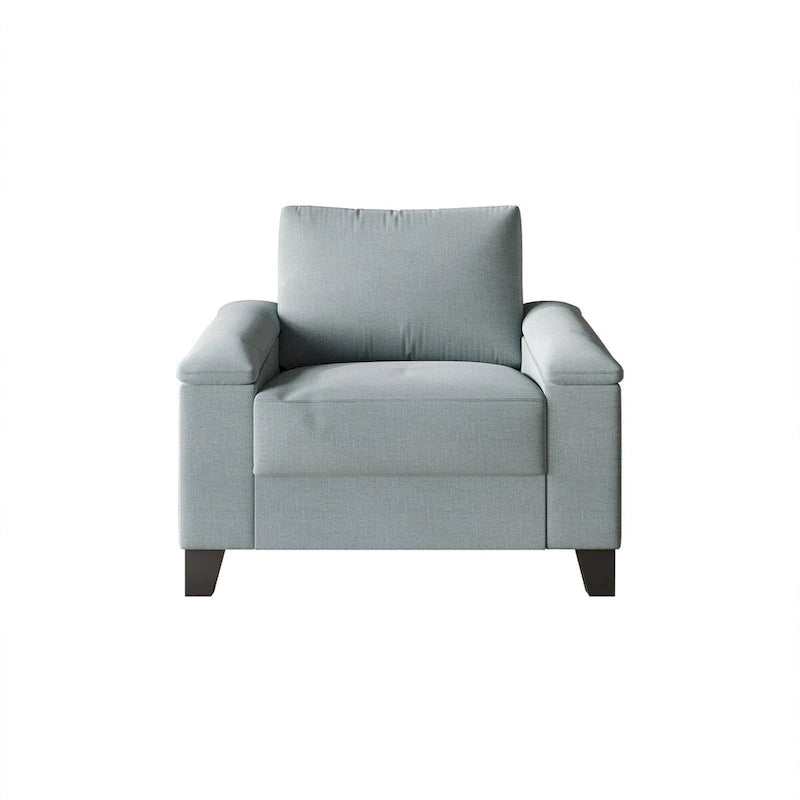 Fauteuil en lin rembourré de style simple