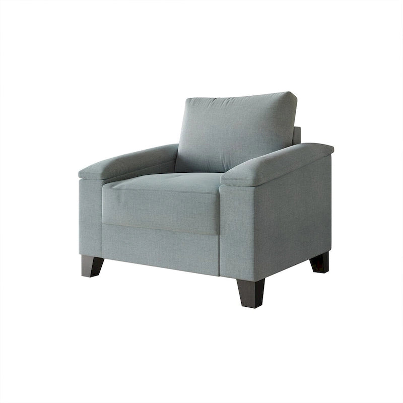 Fauteuil en lin rembourré de style simple