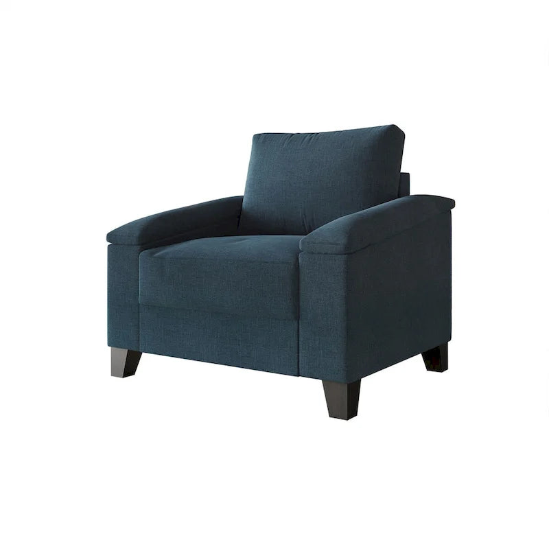 Fauteuil en lin rembourré de style simple