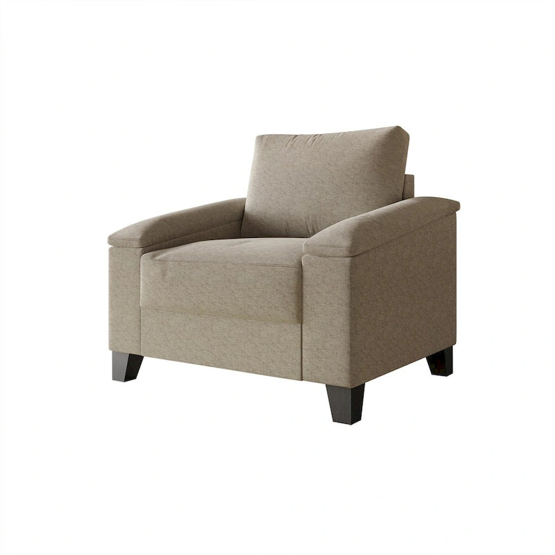 Fauteuil en lin rembourré de style simple