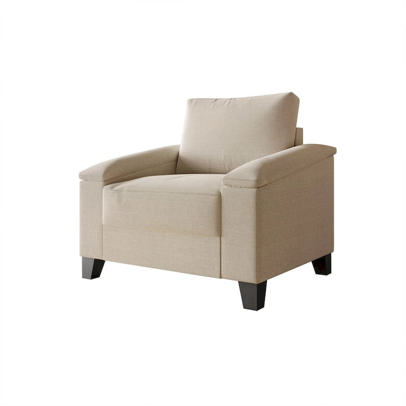 Fauteuil en lin rembourré de style simple