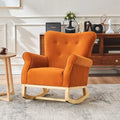 Fauteuil à bascule confortable pour chambre d'enfant, rembourré en tissu