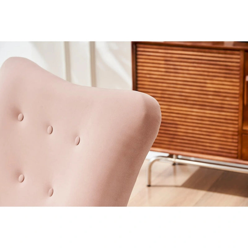 Fauteuil à bascule confortable pour chambre d'enfant, rembourré en tissu
