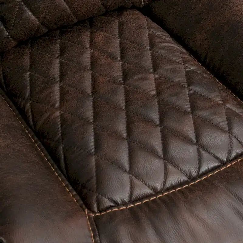 Fauteuil inclinable électrique en cuir avec repose-pieds confortable