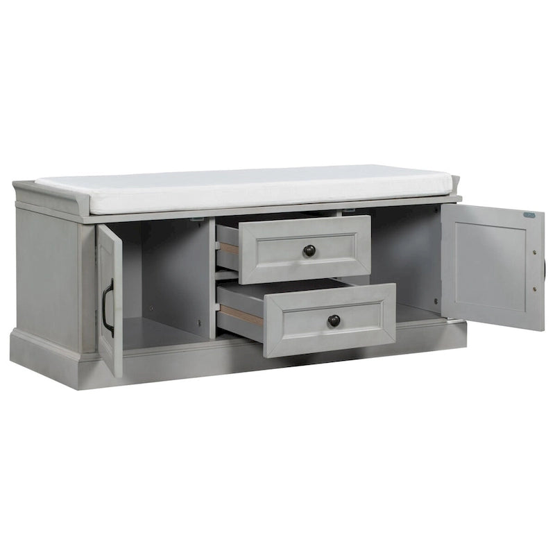 Bancs Coffres de Rangement et Coussin Amovible
