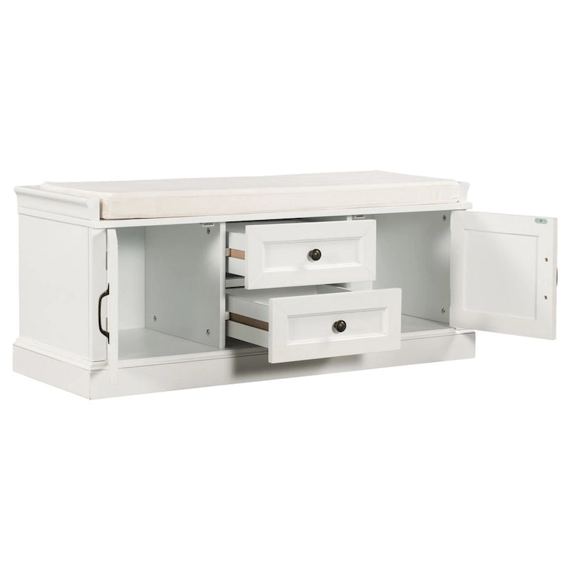 Bancs Coffres de Rangement et Coussin Amovible