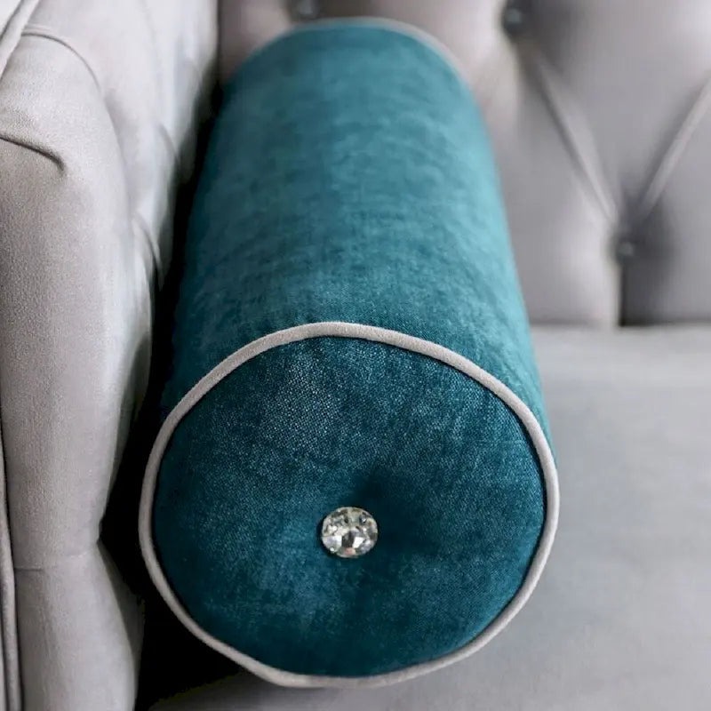 Canapé en tissu aspect velours avec capitonnage à boutons