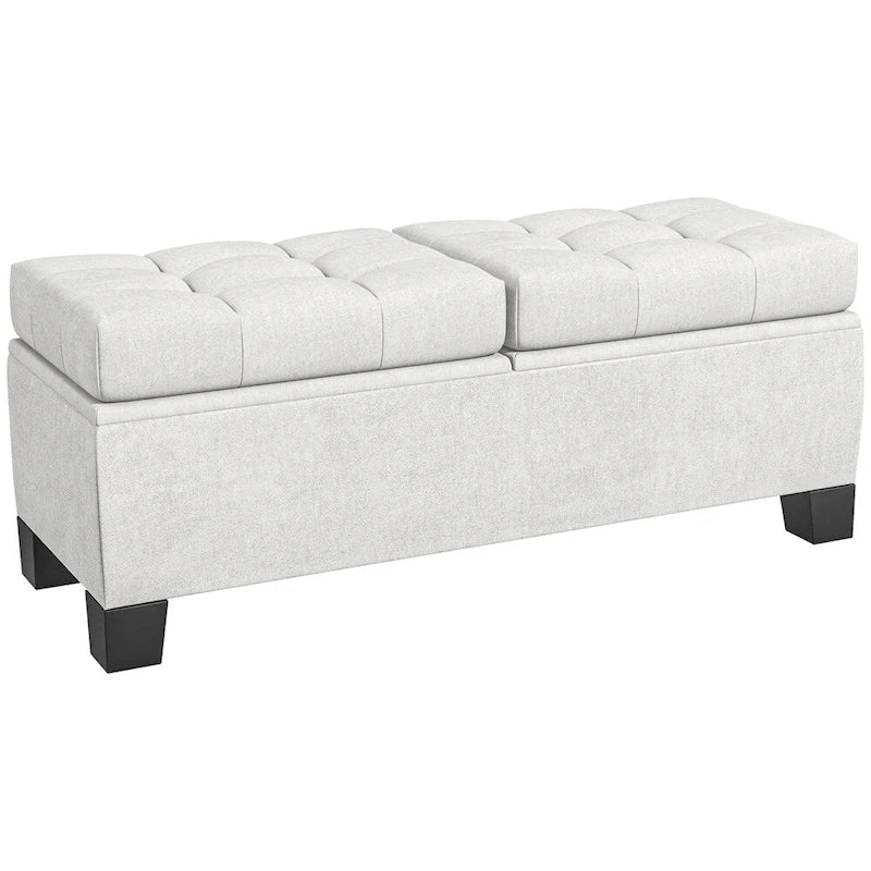 Banc de rangement capitonné