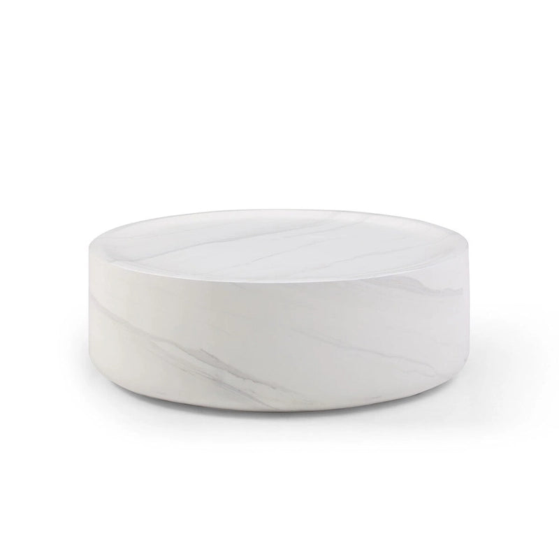 Tables basses rondes motifs MARS imitation marbre