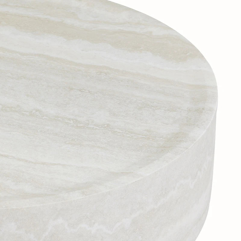 Tables basses rondes motifs MARS imitation marbre