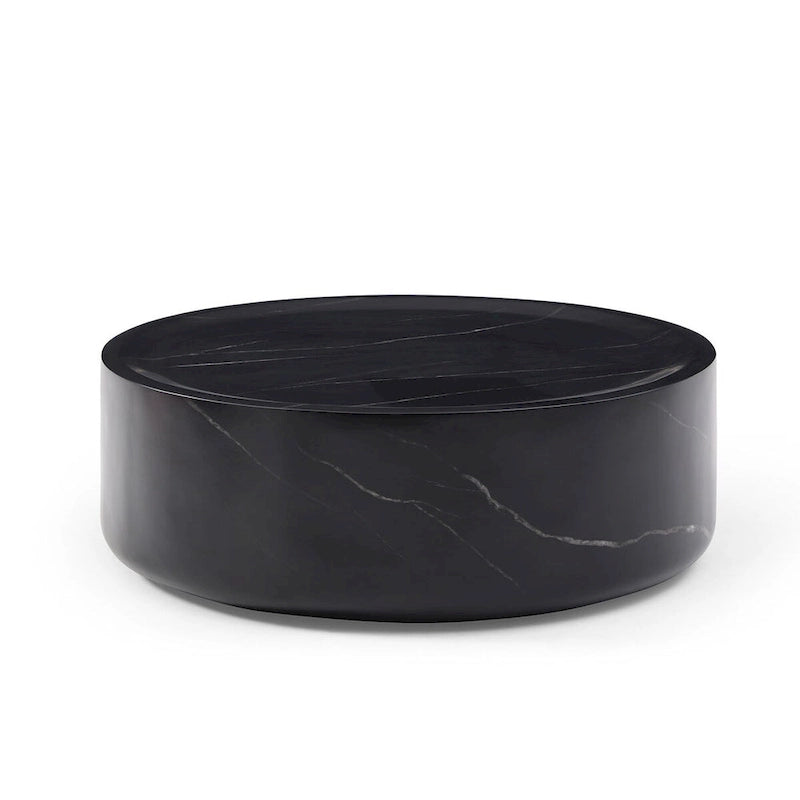 Tables basses rondes motifs MARS imitation marbre