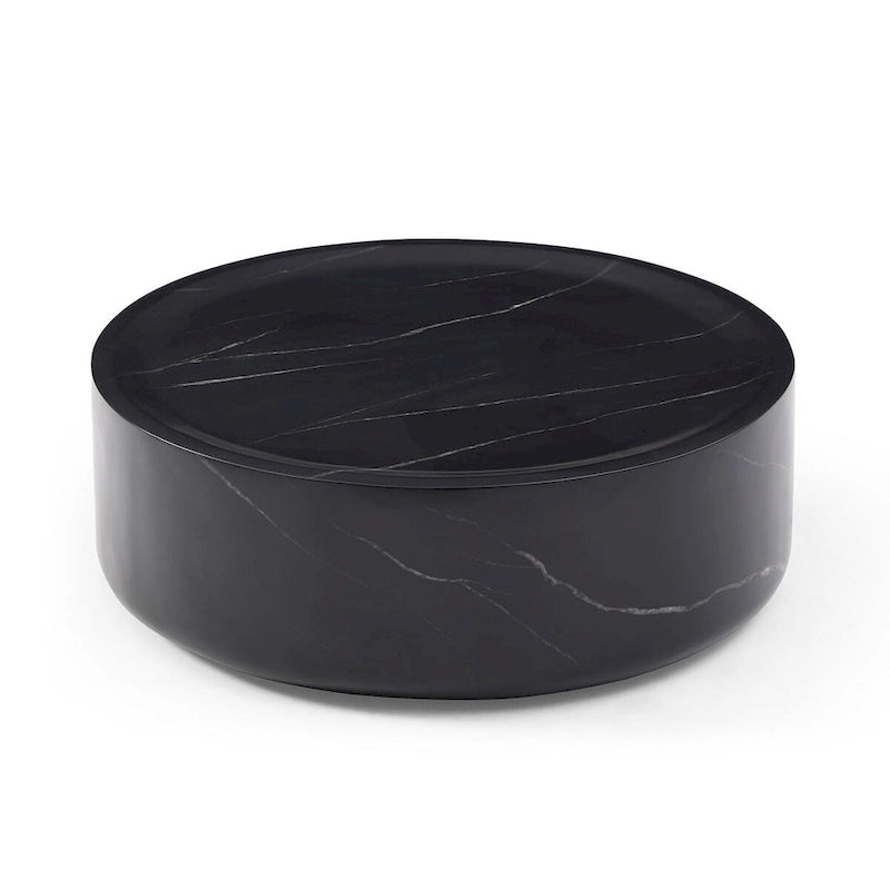 Tables basses rondes motifs MARS imitation marbre