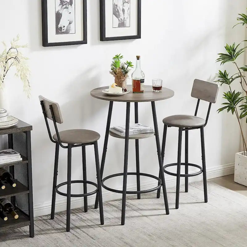 Table de bistrot ronde style industriel