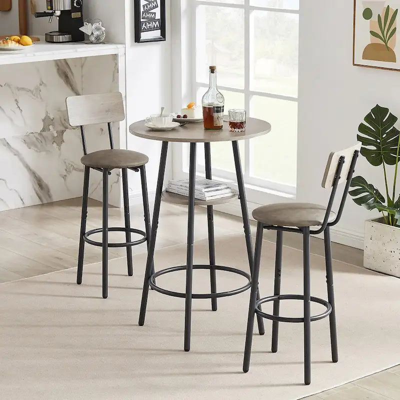 Table de bistrot ronde style industriel