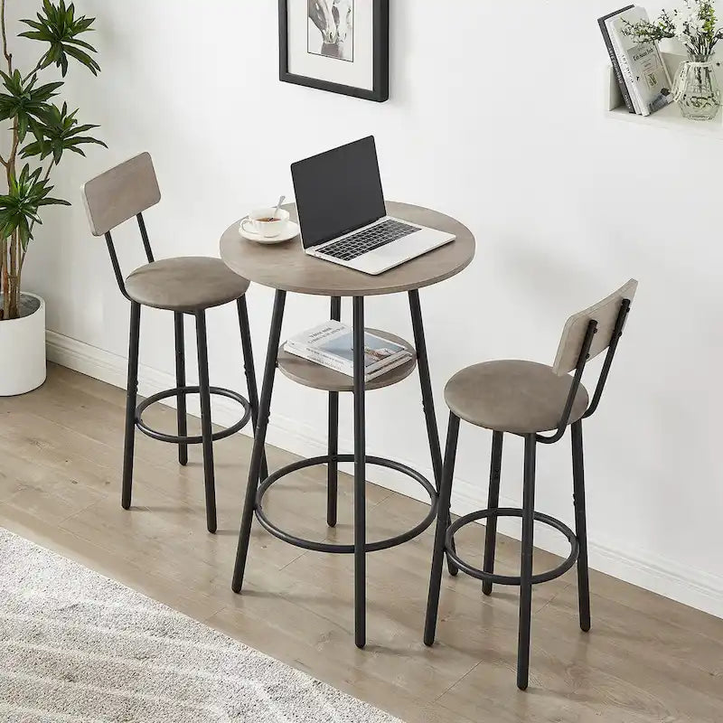 Table de bistrot ronde style industriel